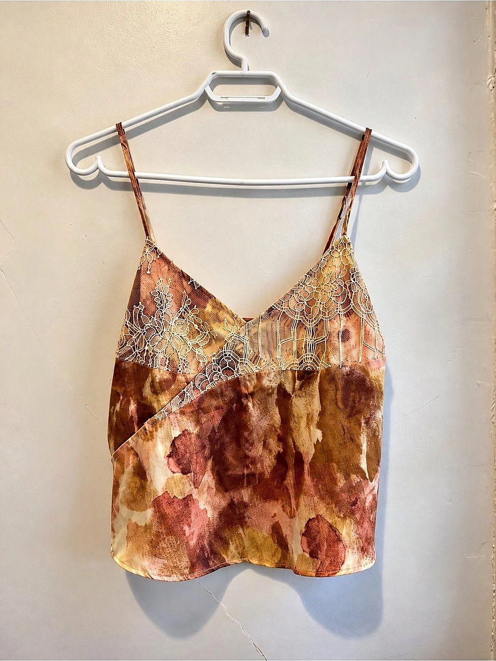 (Set) Free People Moonbeams Short Floral Cami & Shorts Set in Brown & Pink XS NW